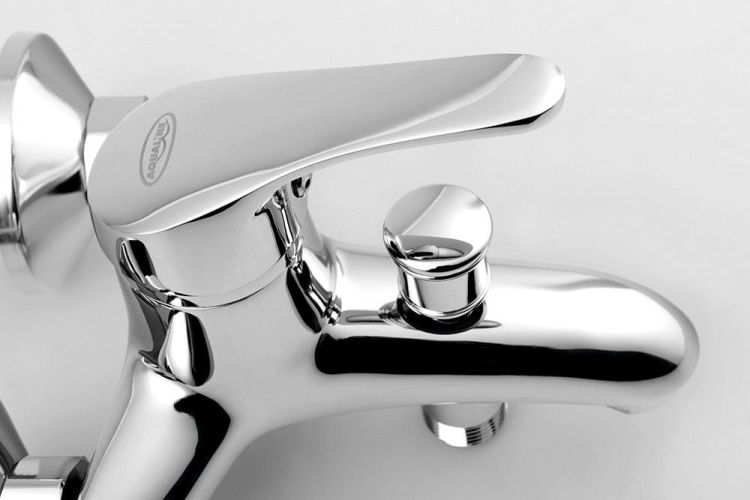 AQUALINE 35 bateria wannowa ścienna, rozstaw 100mm, chrom