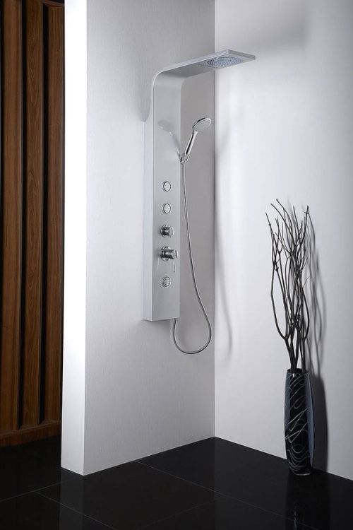 TUSA drążek prysznicowy prostokątny, z baterią, 1400 mm
