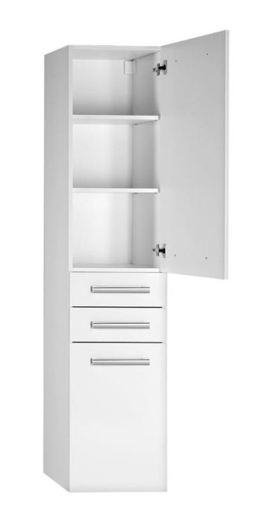 VEGA Szafka wysoka z koszem, 40x184x31cm, biała