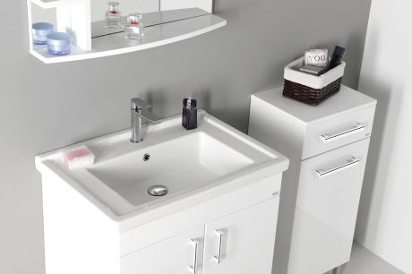 Przejdź do produktu VEGA szafka dolna z koszem na bieliznę 40x78x31cm, biała