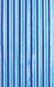 Zasłona  prysznicowa 180x180cm, winyl, kolor niebieski, paski