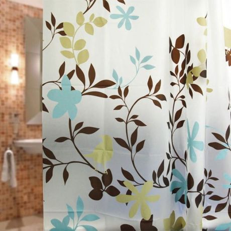 Przejdź do produktu Zasłonka prysznicowa 180x180cm, PEVA, kwiecista