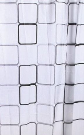 Przejdź do produktu Zasłonka prysznicowa 180x180cm, PEVA, kraciasta
