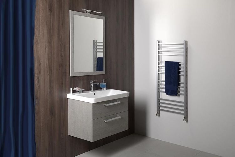 LARGO Lustro w ramie 700x900x28mm, dąb srebrny