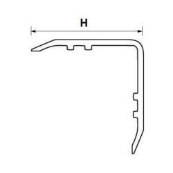 Profil wykończeniowy, aluminium oksydowane matowe , L 200cm, 25mm