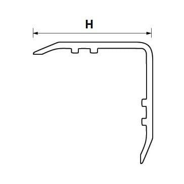 Profil wykończeniowy, aluminium oksydowane matowe , L 200cm, 25mm