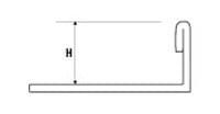 Profil kątowy L, nierdzewny szczotowany, L 250cm, 12,5mm