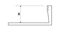 Profil kątowy L, aluminium oksydowane, szczotkowane, L 250cm, 10mm