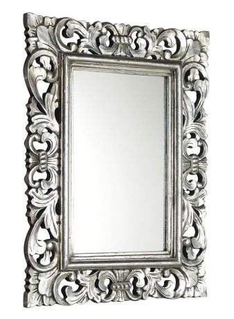 Przejdź do produktu SAMBLUNG Lustro w ramie, 60x80cm, srebro