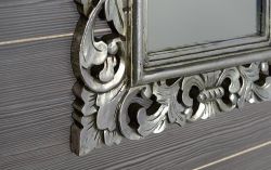 SAMBLUNG Lustro w ramie, 60x80cm, srebro Antique