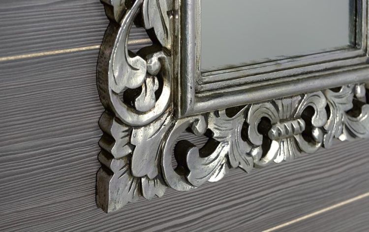 SAMBLUNG Lustro w ramie, 60x80cm, srebro Antique