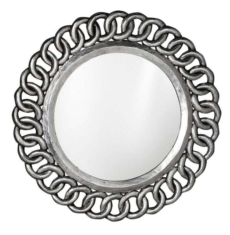 CERCLE Lustro w ramie, 80x80cm, srebro Antique