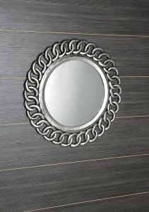 CERCLE Lustro w ramie, 80x80cm, srebro Antique