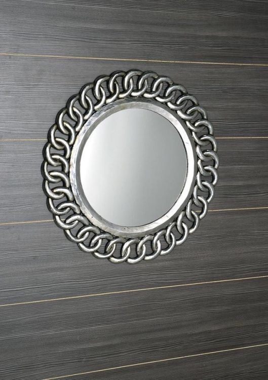 CERCLE Lustro w ramie, 80x80cm, srebro Antique