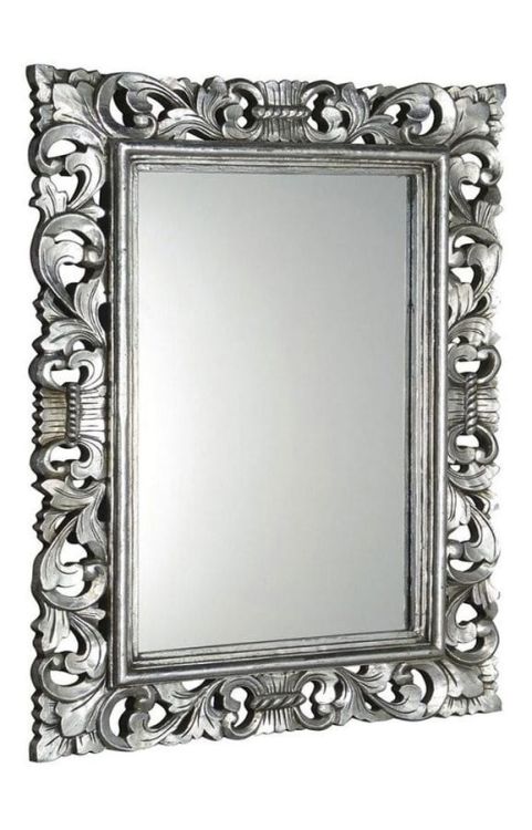 SCULE Lustro w ramie, 70x100cm, srebro Antique