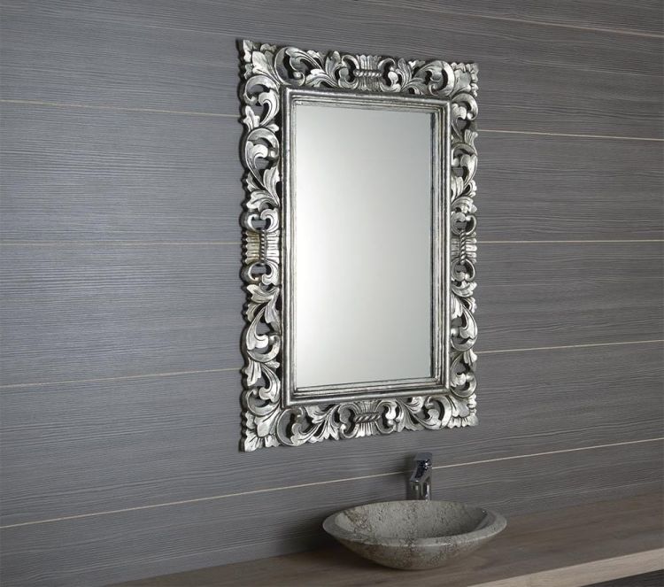 SCULE Lustro w ramie, 70x100cm, srebro Antique