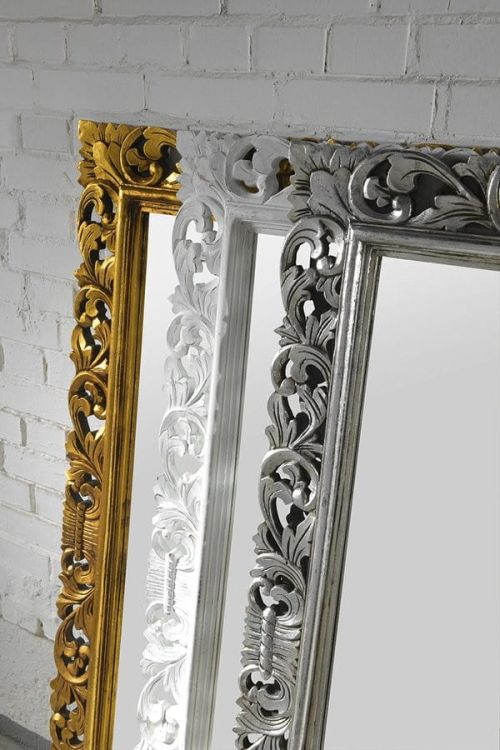 SCULE Lustro w ramie, 70x100cm, srebro Antique