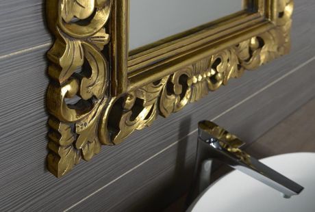 Przejdź do produktu SCULE Lustro w ramie, 70x100cm, złoty