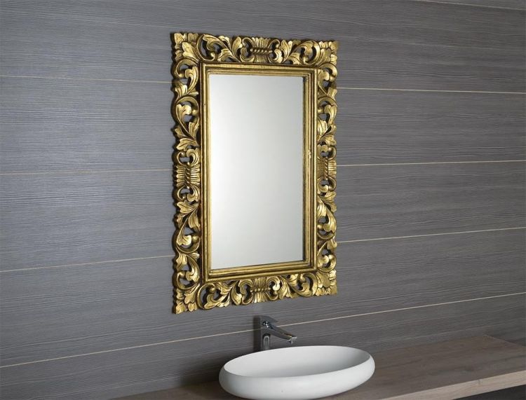 SCULE Lustro w ramie, 70x100cm, złoto Antique