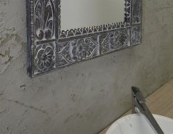 UBUD Lustro w ramie, 70x100cm, szary