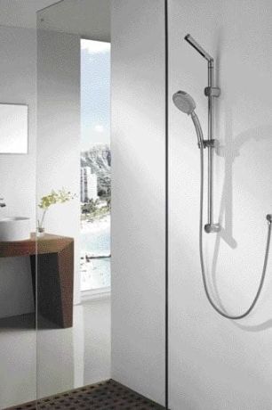 Przejdź do produktu TILA zestaw prysznicow z mydelniczką, uchwyt przesuwny, wąż prysznicowy 1500mm, chrom