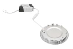 START LED oświetlenie sufitowe, 6W, 230V, 120mm, dzienna biel, 390lm, srebrna