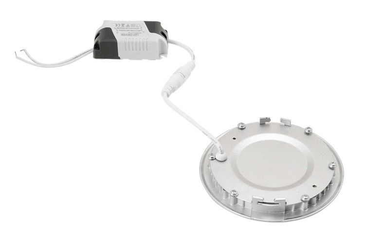 START LED oświetlenie sufitowe, 6W, 230V, 120mm, dzienna biel, 390lm, srebrna
