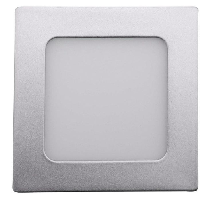 START LED oświetlenie sufitowe, 6W, 230V, 120x120mm, dzienna biel, 430lm,srebrna