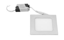 START LED oświetlenie sufitowe, 6W, 230V, 120x120mm, dzienna biel, 430lm,srebrna