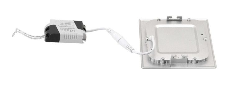 START LED oświetlenie sufitowe, 6W, 230V, 120x120mm, dzienna biel, 430lm,srebrna