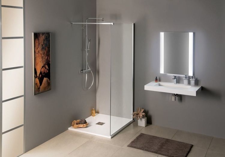 MODULAR SHOWER jednoczęściowa ścianka do montażu do ściany, 1000 mm
