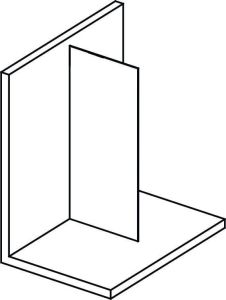 MODULAR SHOWER jednoczęściowa ścianka do montażu do ściany, 1200 mm