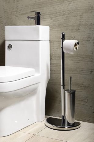 Przejdź do produktu HIBISCUS Stojak z uchwytem na papier toaletowy oraz szczotkę WC, chrom