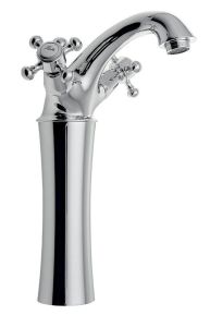 ANTEA bateria umywalkowa wysoka z odpływem, wysokość 245mm, chrom