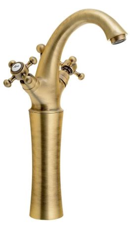 Przejdź do produktu ANTEA bateria umywalkowa wysoka z odpływem, wysokość 300mm, brąz