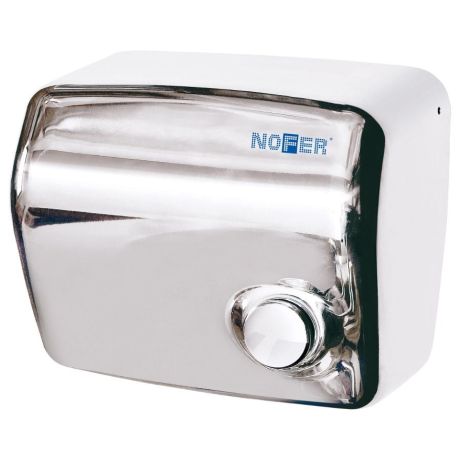 Przejdź do produktu KAI elektryczna suszarka do rąk z guzikiem 220-240V, 1500W, 240x280x168mm, stal nierdzewna mat