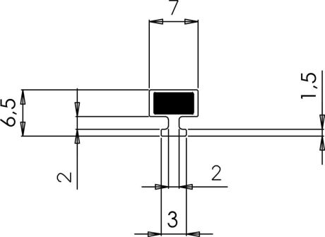 Przejdź do produktu Uszcelka magnetyczna z profilem do wnęki, 2000mm