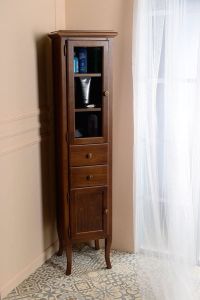 RETRO szafka wysoka 40x170x36cm, buk, lewa