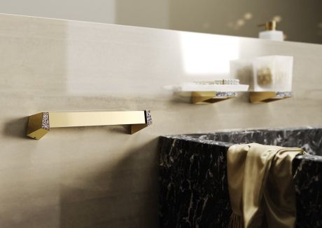 Przejdź do produktu SOUL CRYSTAL wieszak na ręczniki 300mm, złoto