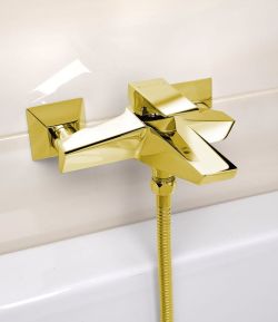 MORADA bateria wannowa ścienna, złoto