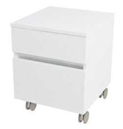 AVICE szafka na kółkach, 2x szyflada 45x57x48,5cm, biały