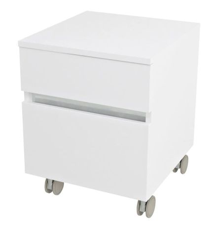 Przejdź do produktu AVICE szafka na kółkach, 2 szuflady, 45x57x48,5cm, biały