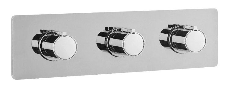 RHAPSODY bateria prysznicowa podtynkowa, termostat. 3-funkcje, chrom