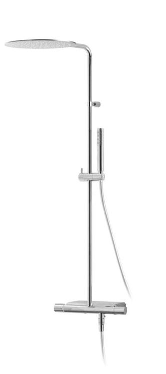 RHAPSODY zestaw prysznicowy z baterią termostat. mydelniczka, chrom