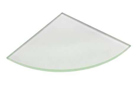 Przejdź do produktu Półka narożna 200x200x8mm, szkło mleczne
