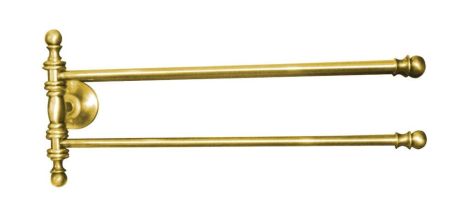 Przejdź do produktu PERLA obrotowy wieszak na ręczniki podwójny 390mm, złoto