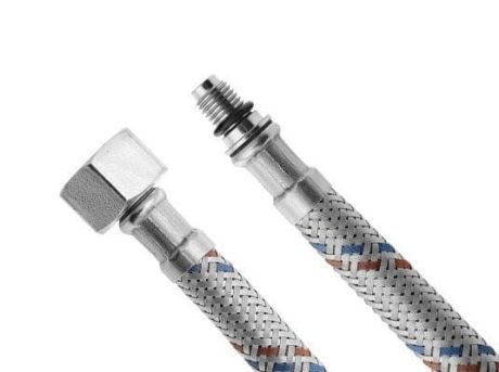 Przejdź do produktu Wąż przyłączeniowy nierdzewny M10x1/2", 40cm