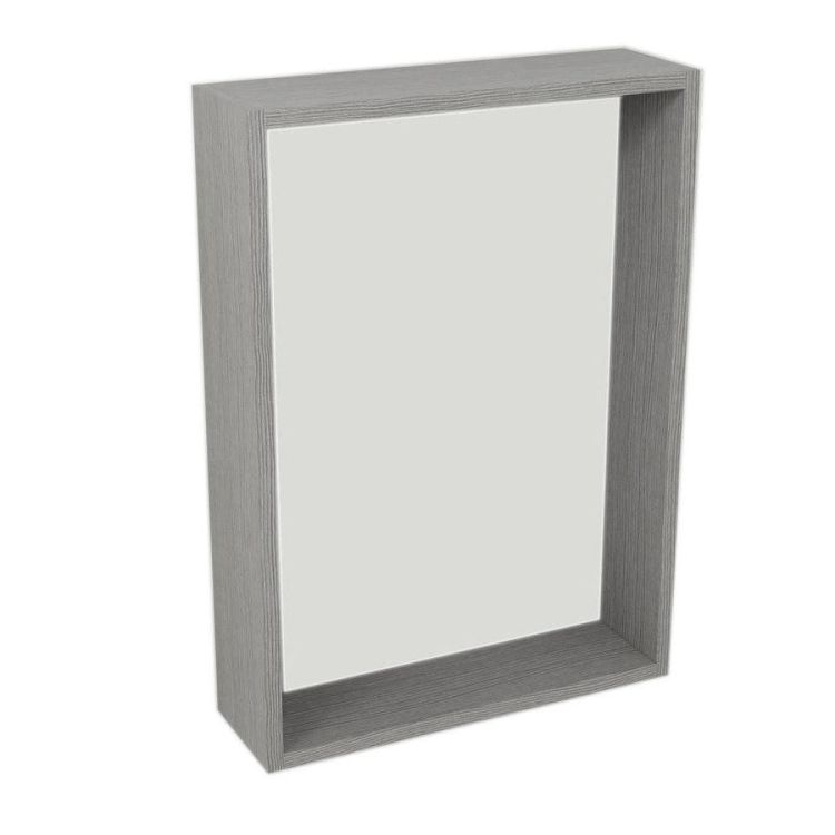RIWA lustro z oświetleniem LED 50x70x15 cm, dąb srebrny