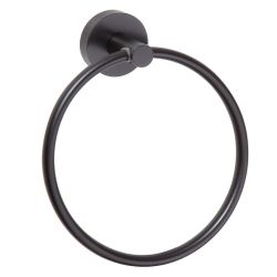 X-ROUND BLACK wieszak na ręcznik, koło, czarny