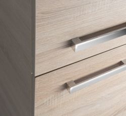 VEGA Szafka wysoka z koszem 40x150x31cm, dąb platin